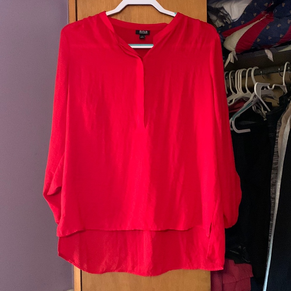 Sheer hi low blouse